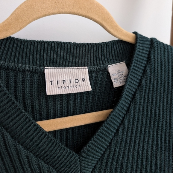 Vintage Colour Block Ribbed V-Neck Sweater - Picture 8 of 8